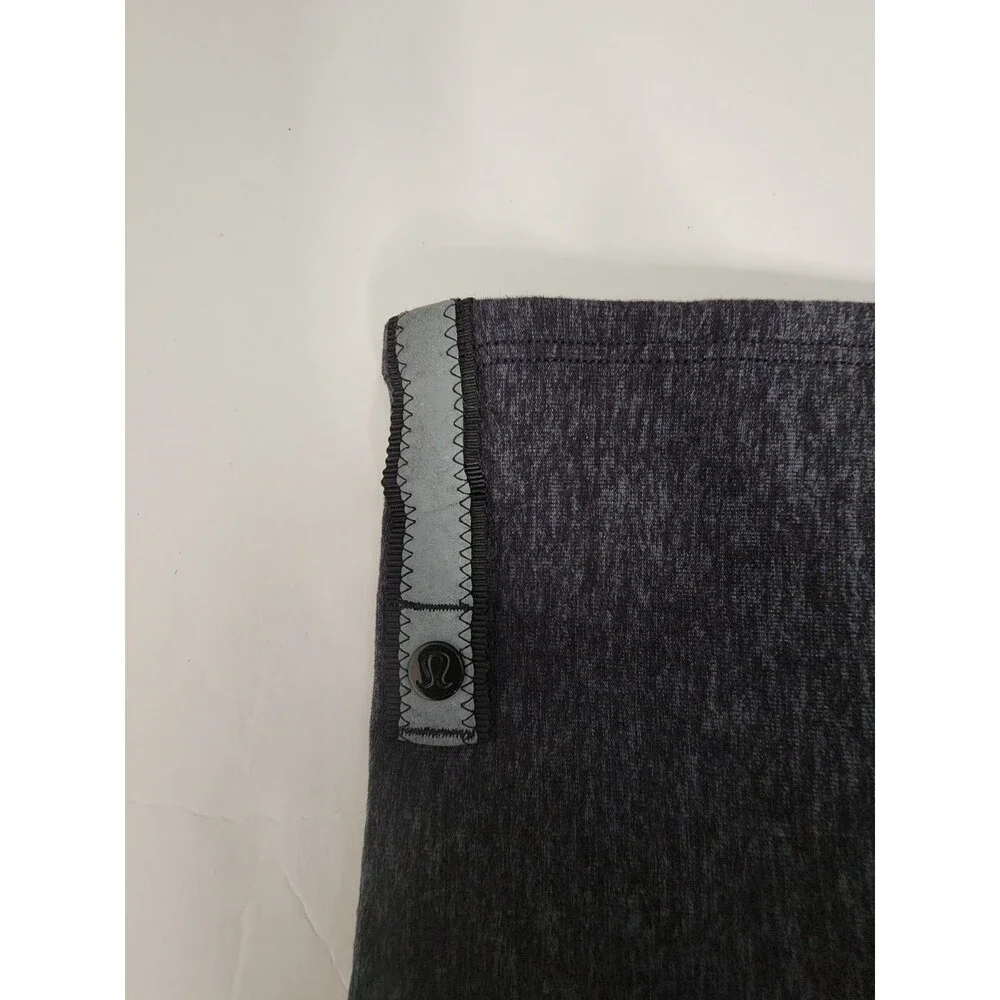 Lululemon Vinyasa Wrap Scarf Heather Grey Blue Reversible Wee Stripe With Snaps